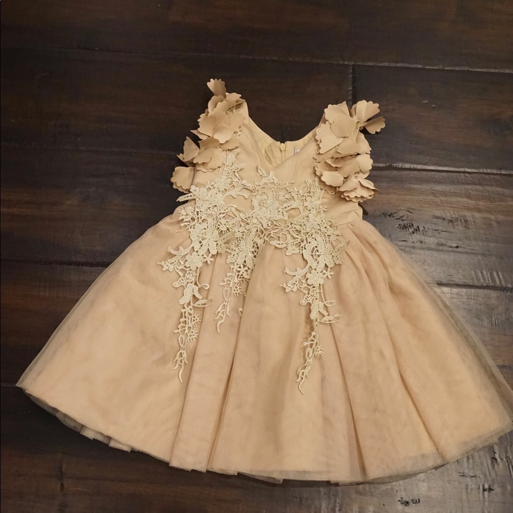 Tan formal dress girls